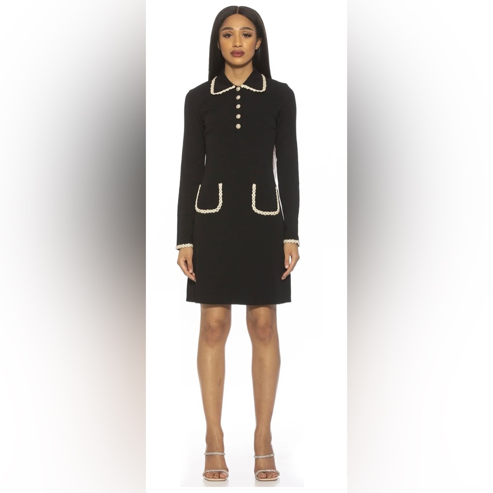 Alexia Admor Bennie Dress in Black Size Large